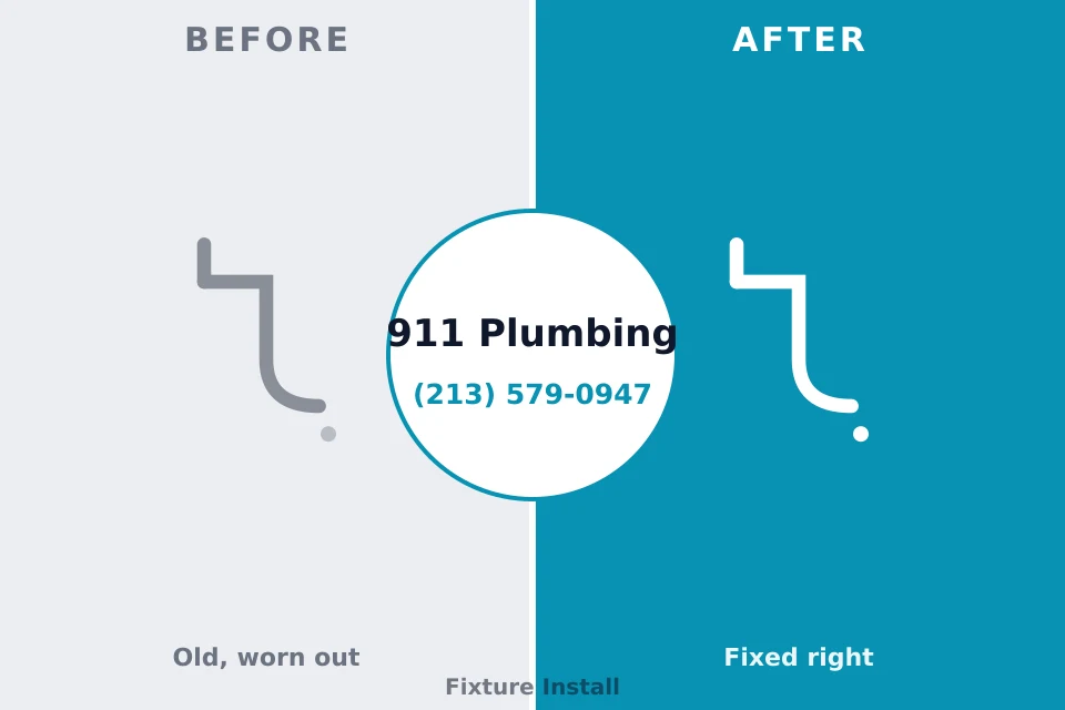 Before and after: plumbing repair Huntsville, TX